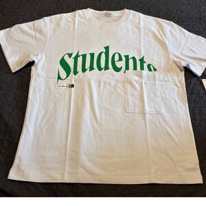 Students Golf‎ White T-Shirt Mens Medium Student Green Graphic Tee